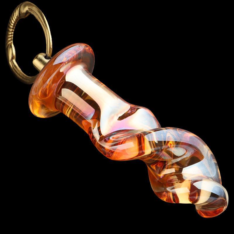 Kit Plug Anal en Verre Doré pour Débutants