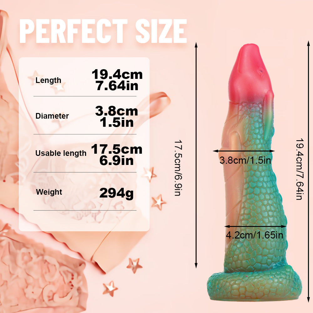 Gode Dragon Fantasy Petit Qinglong en Silicone 19,4 cm