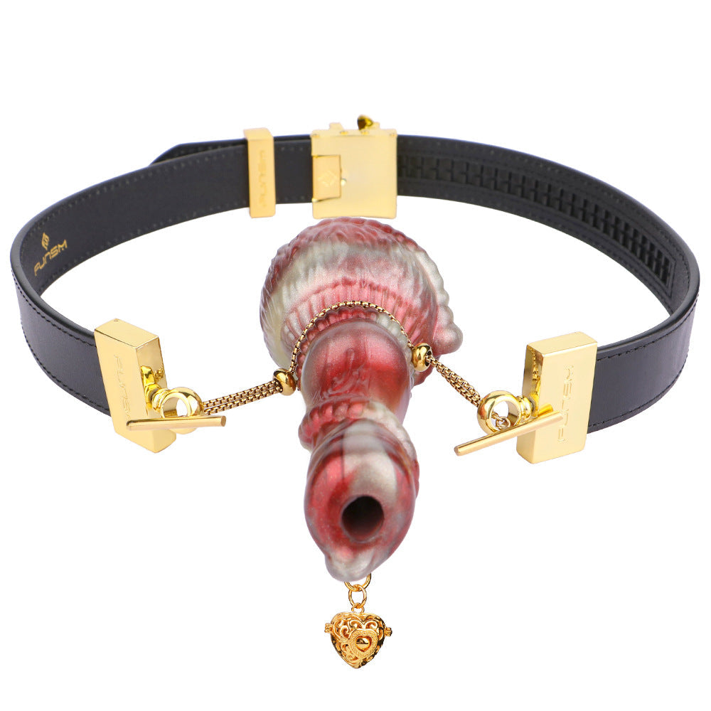 Rouge Attaches Cheval BDSM bâillon Gode