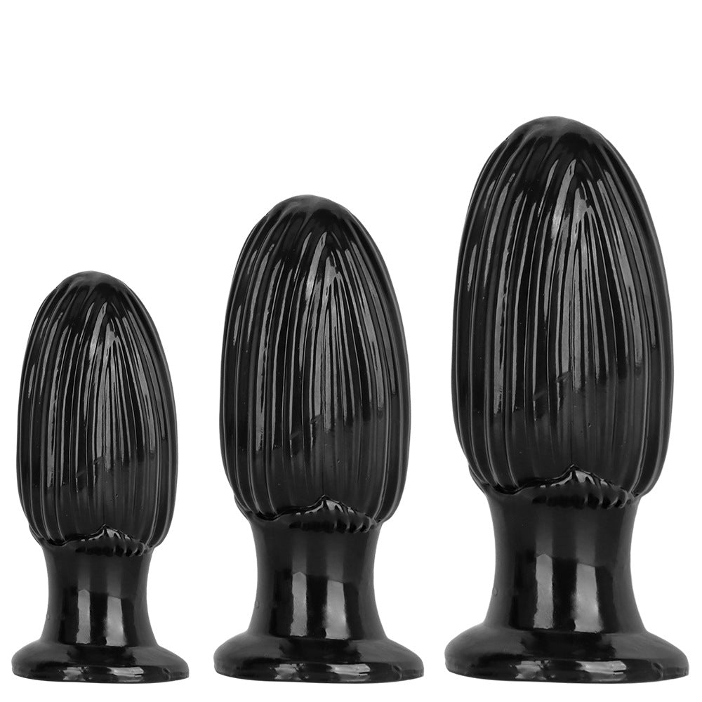 Noir PVC Maïs kit plug anal