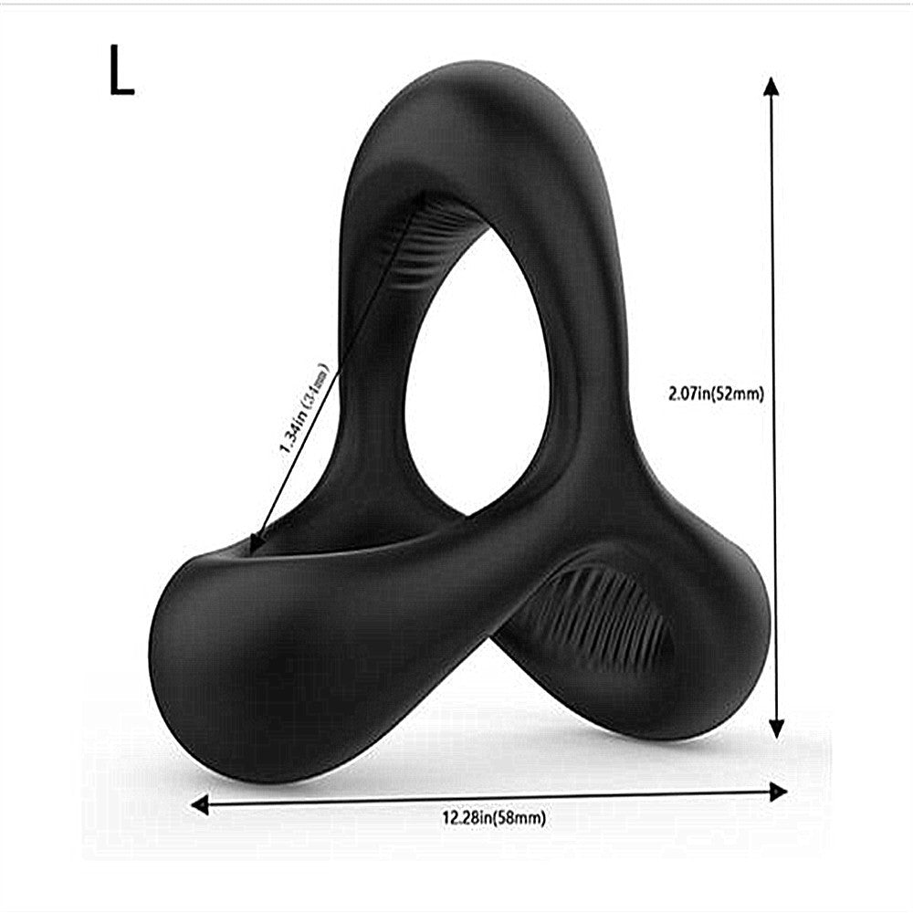Anneau Pénien Rehausseur En Silicone Avec Effet Retardant
