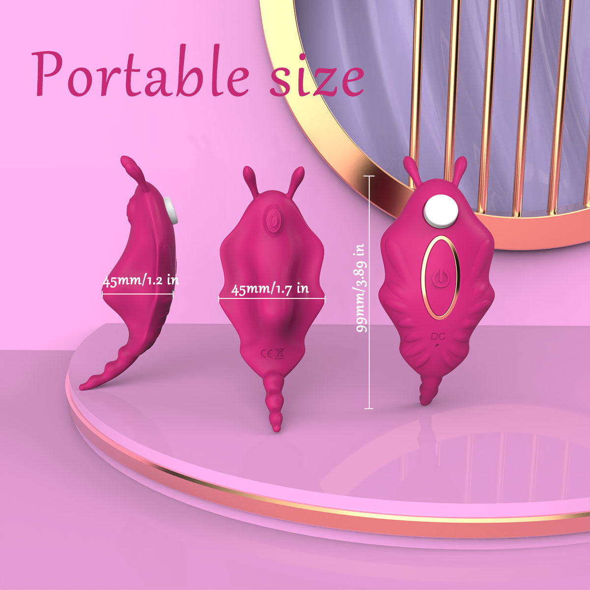 Vibromasseur Culotte Papillon Rose Discret Télécommandé