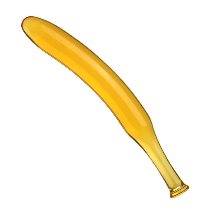 Gode Banane Jaune en Verre Discret
