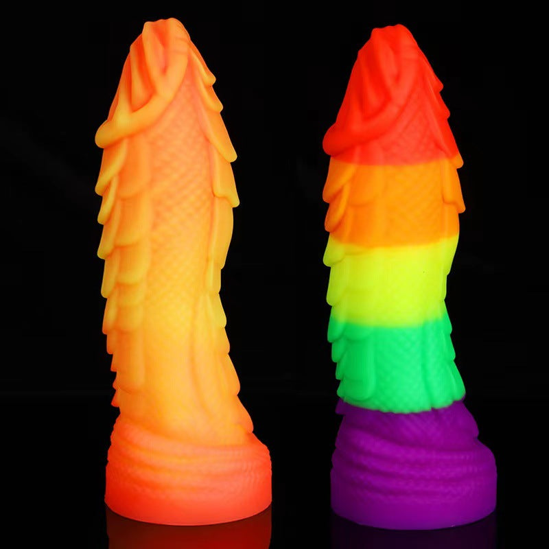 Gode de Dragon Arc-en-Ciel Fantasy Epais 21 cm
