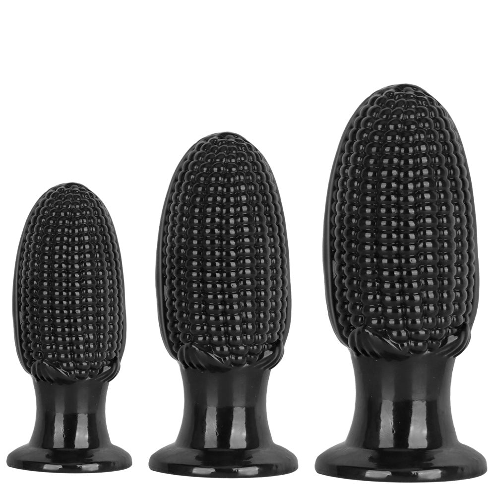Noir PVC Maïs kit plug anal