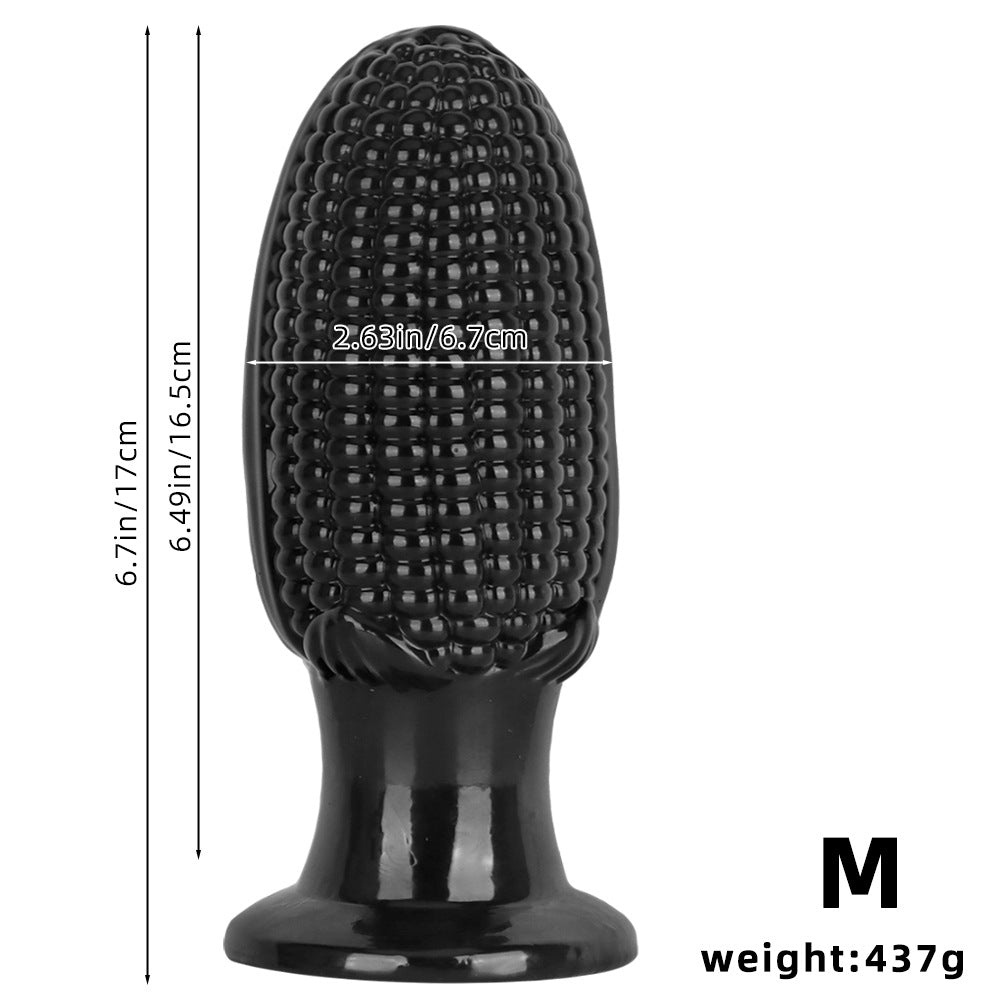 Noir PVC Maïs kit plug anal