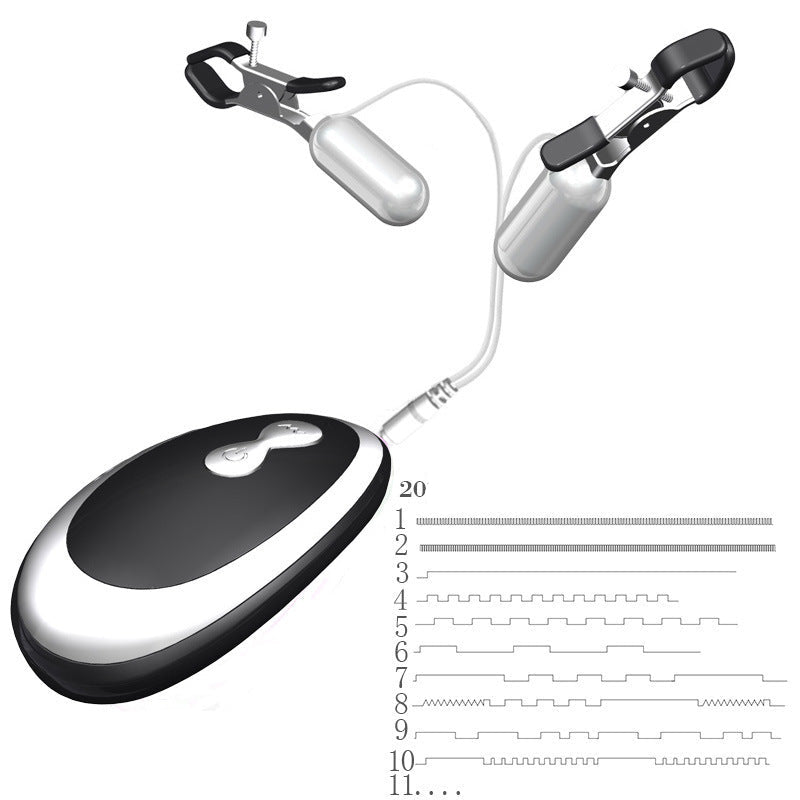 Pinces À Tétons Vibrantes BDSM Électriques Violettes