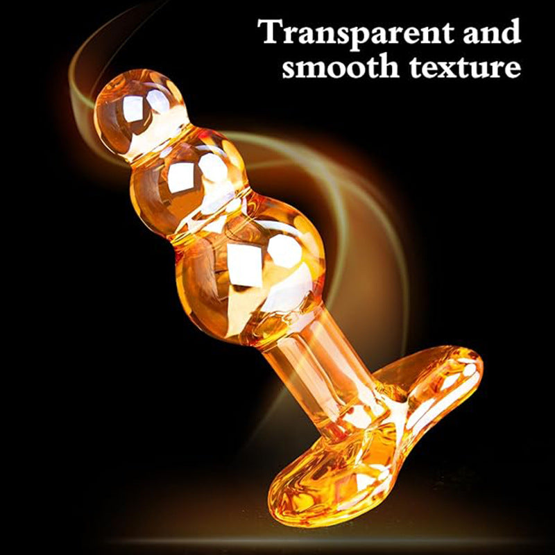 10.5 CM Transparent Boules Plug Anal en Verre