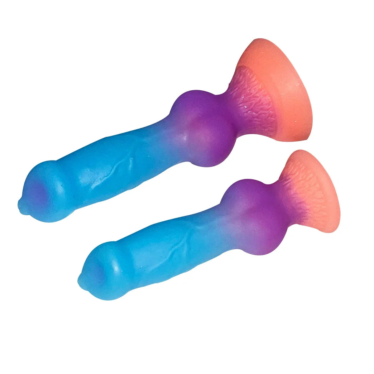 Gode Lumineux Chien à Nœud en Silicone19 cm