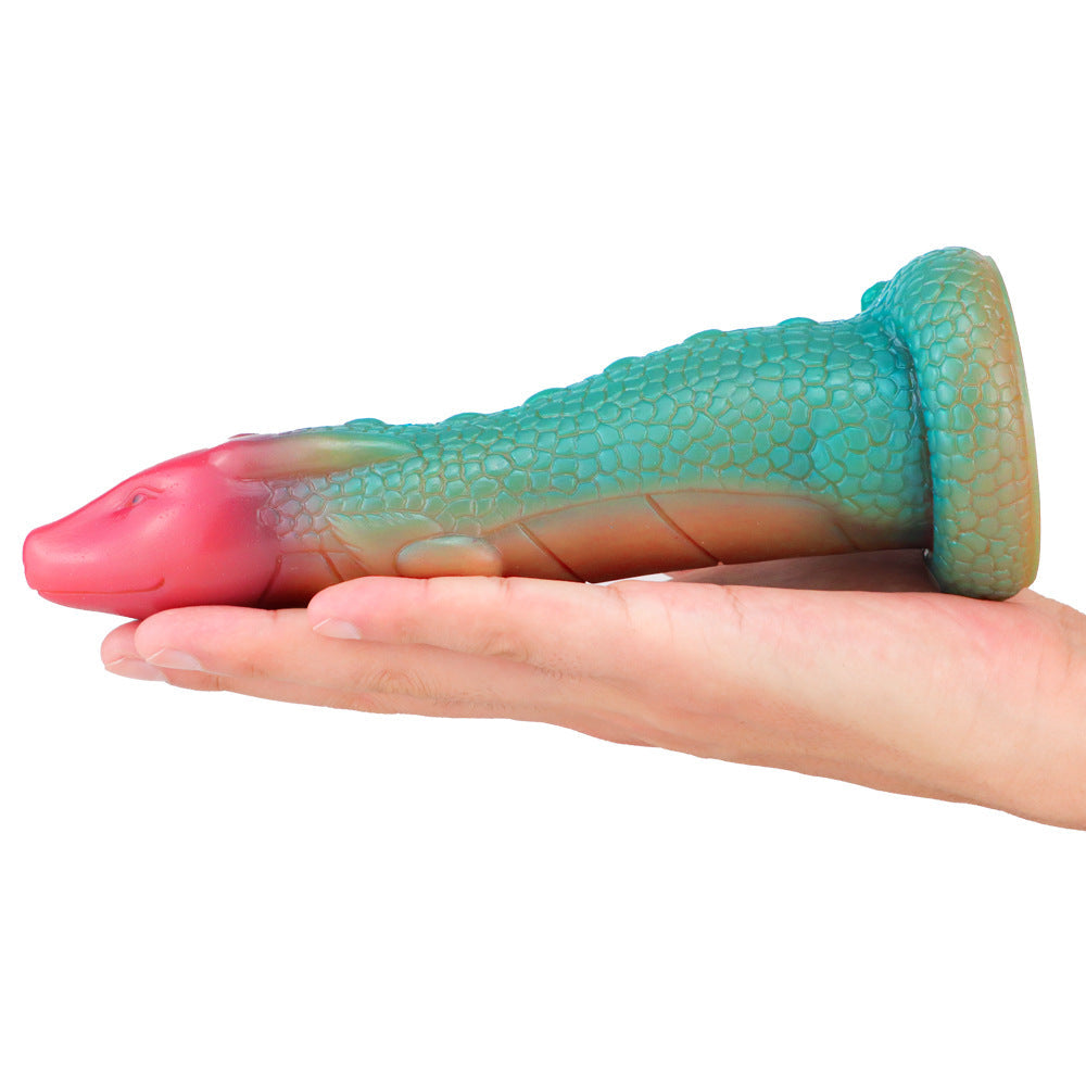 Gode Dragon Fantasy Petit Qinglong en Silicone 19,4 cm