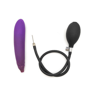 Plug Anal Gonflable XL Violet en Silicone Forme Aubergine
