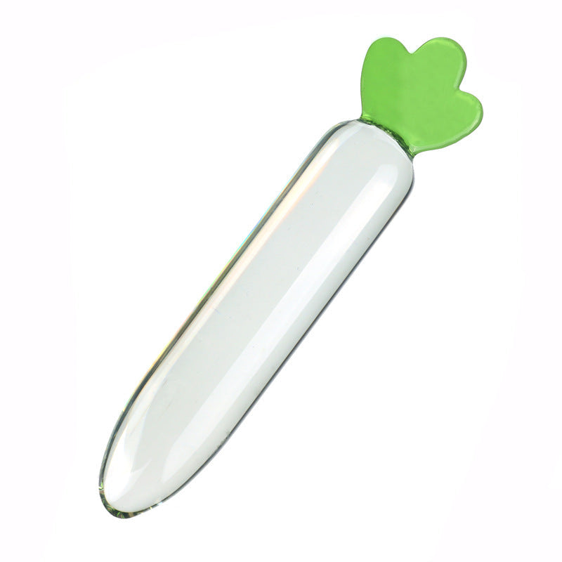 Plug Anal Verre Carotte Transparent avec Poignée