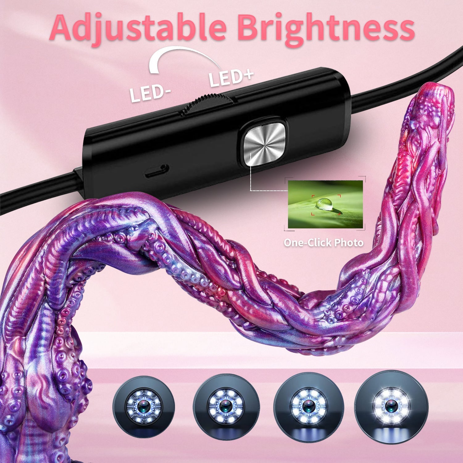50,5 Cm Plug Anal Caméra APP Tentacule Monstre Extra Long