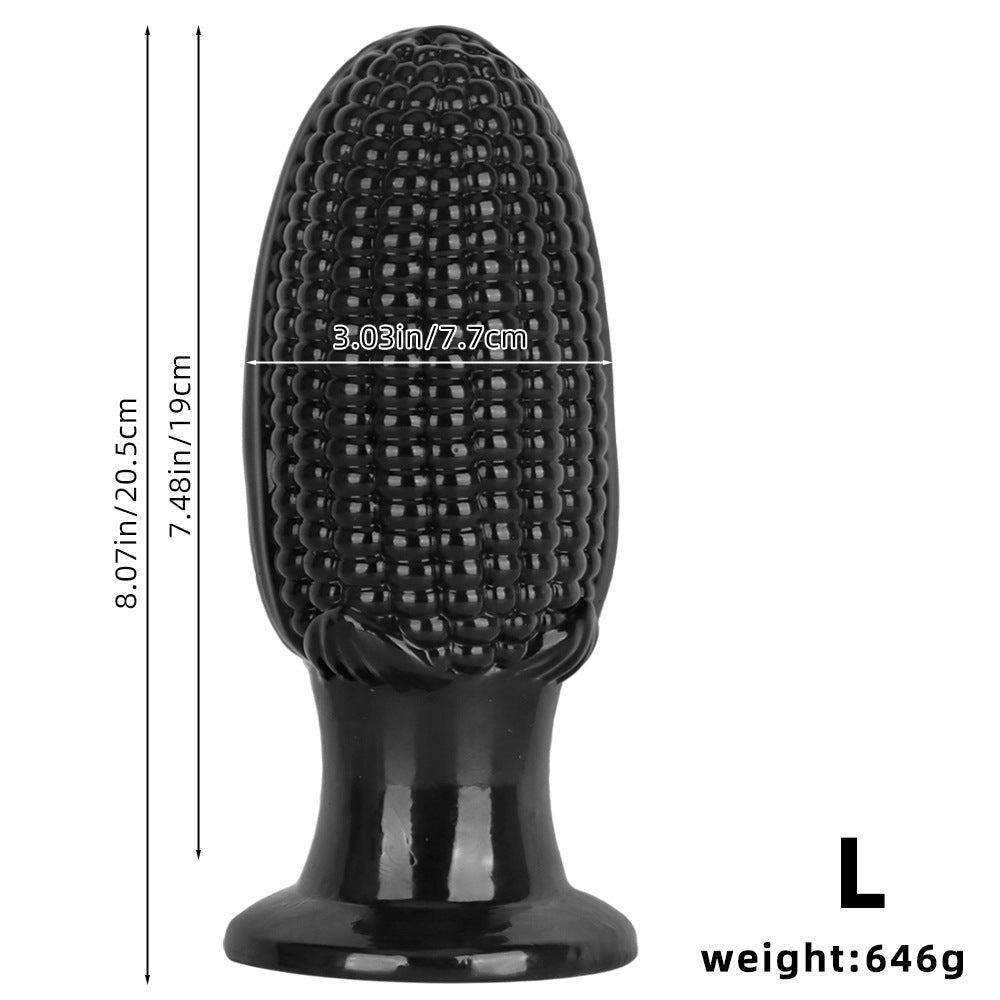 Noir PVC Maïs kit plug anal