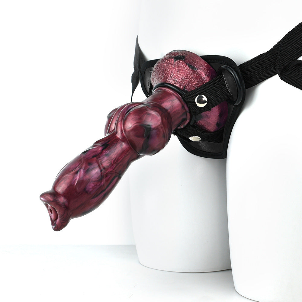 Gros Gode Ceinture Loup Silicone avec Nœud
