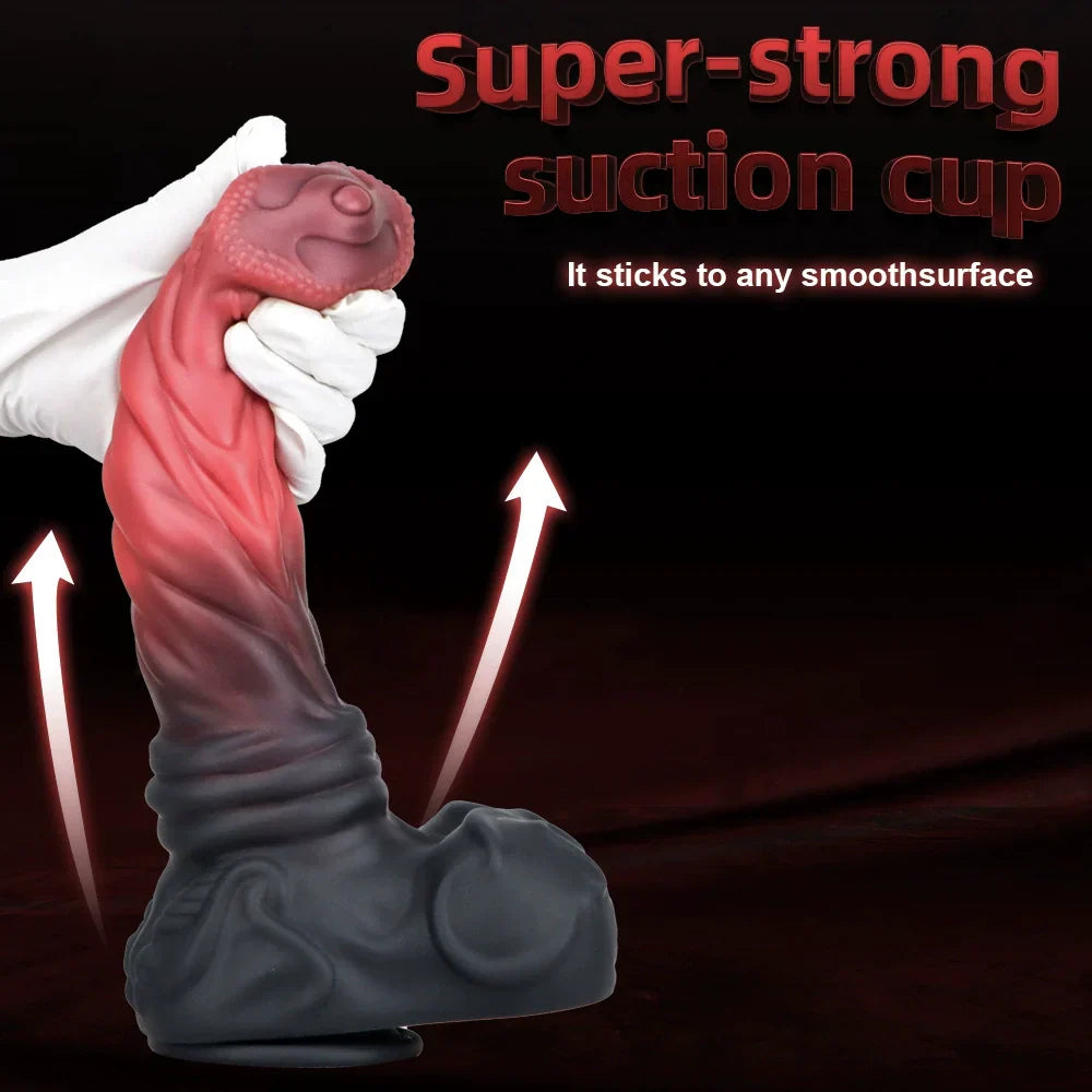 Gros Gode Cheval Fantasy Texturé en Silicone