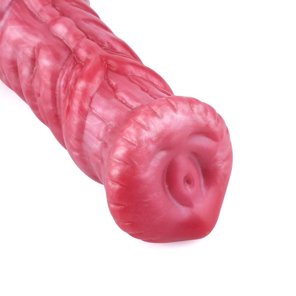 34 cm Rose Souple Silicone Gode Chien