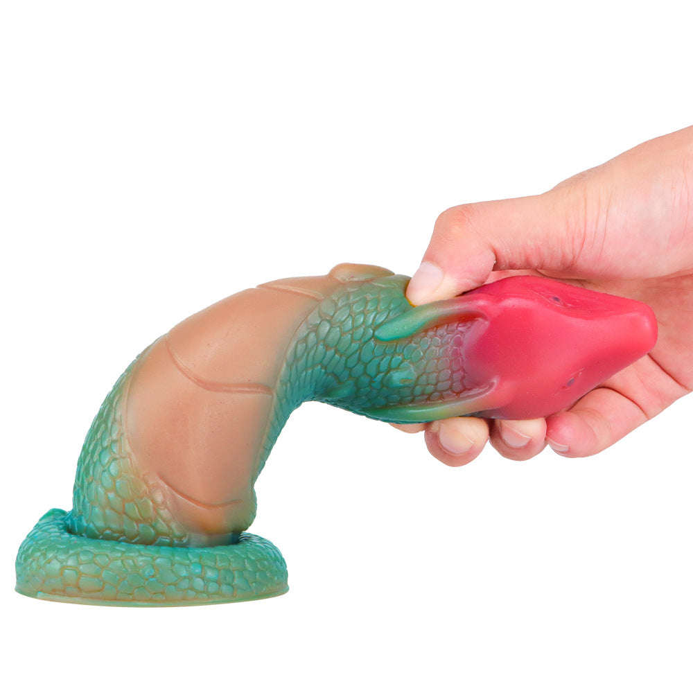 Gode Dragon Fantasy Petit Qinglong en Silicone 19,4 cm