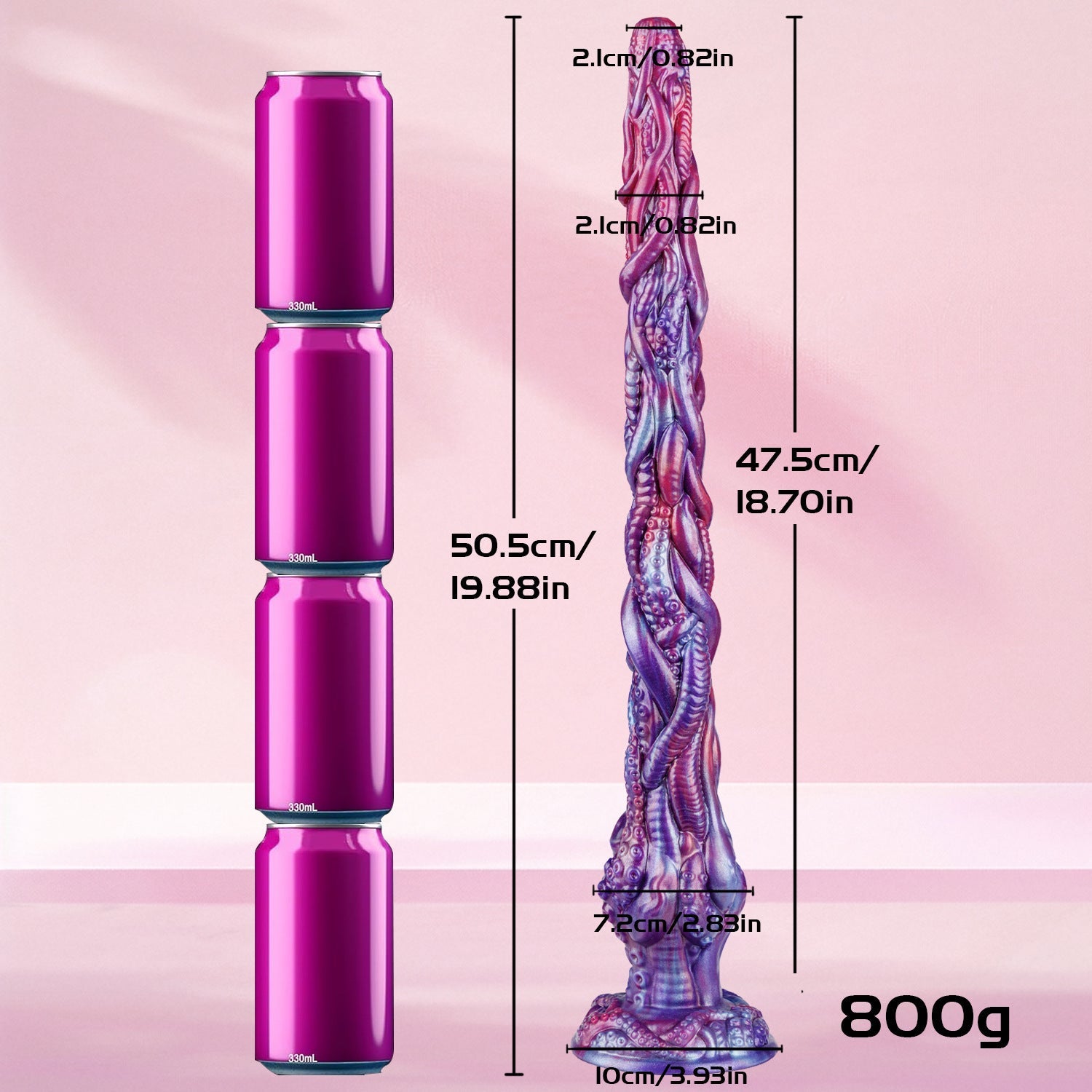 50,5 Cm Plug Anal Caméra APP Tentacule Monstre Extra Long