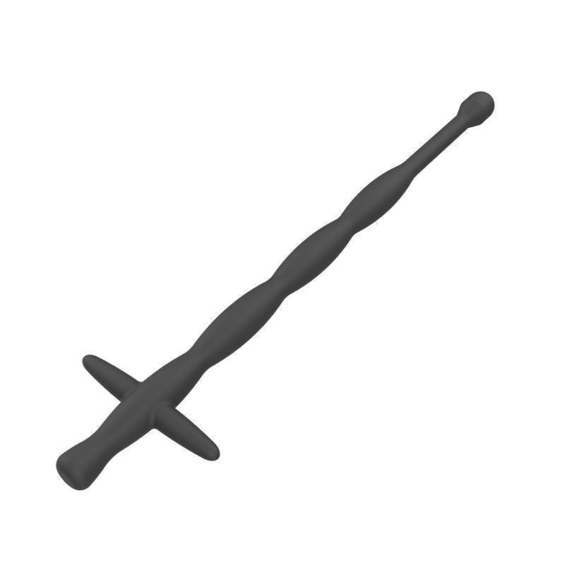 Plug Urétral Noir en Silicone pour Dilatation