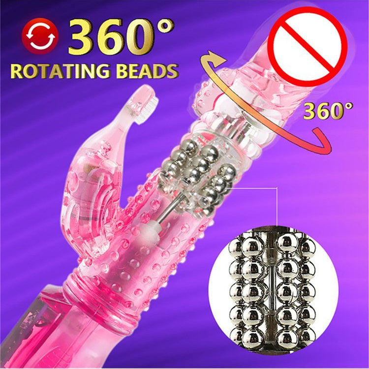 G Spot Dildo Rabbit Vibrator Vagina Clitoris Double