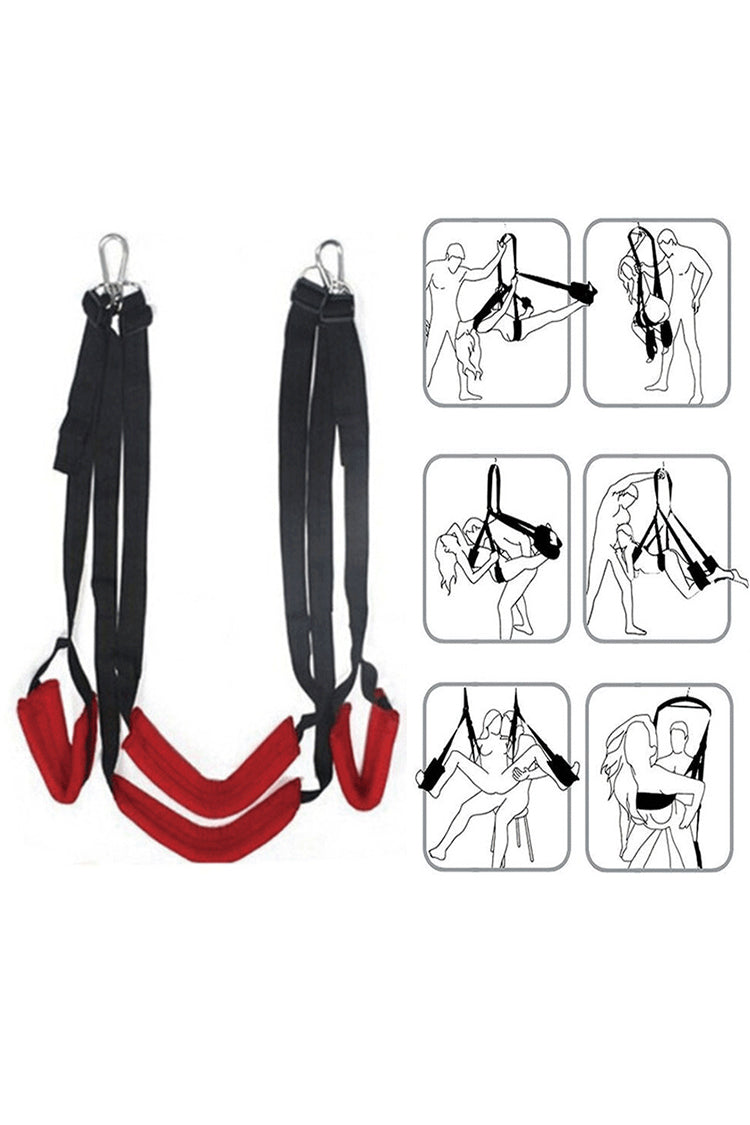 Kit de Bondage BDSM avec Sangles de Contrainte et Balançoire Sexuelle Ouverte