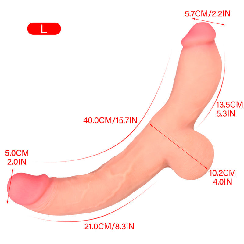 40 Cm Double Gode Réaliste Épais