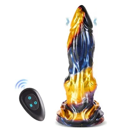 23.5 CM Monstrueux Loup Telecommande Gode Anal Vibrant