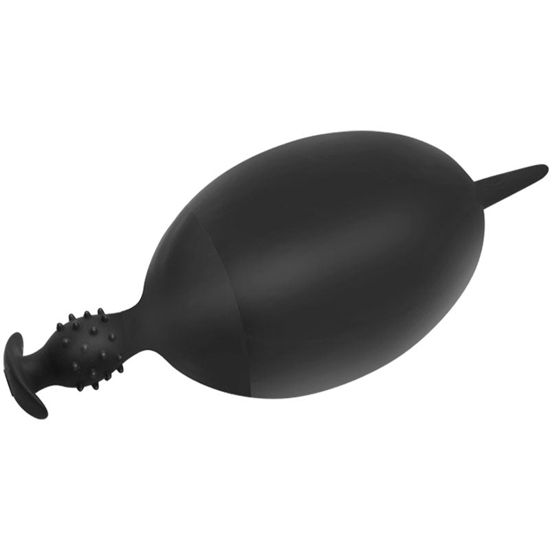 Noir Fin Picots Silicone Plug Anal Gonflable