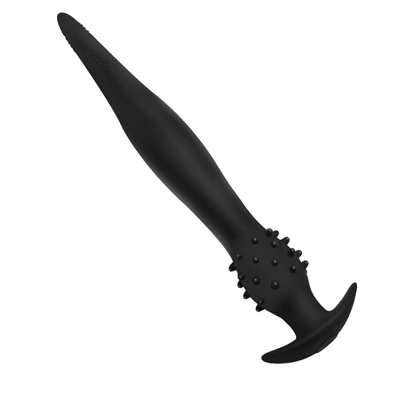 Noir Fin Picots Silicone Plug Anal Gonflable
