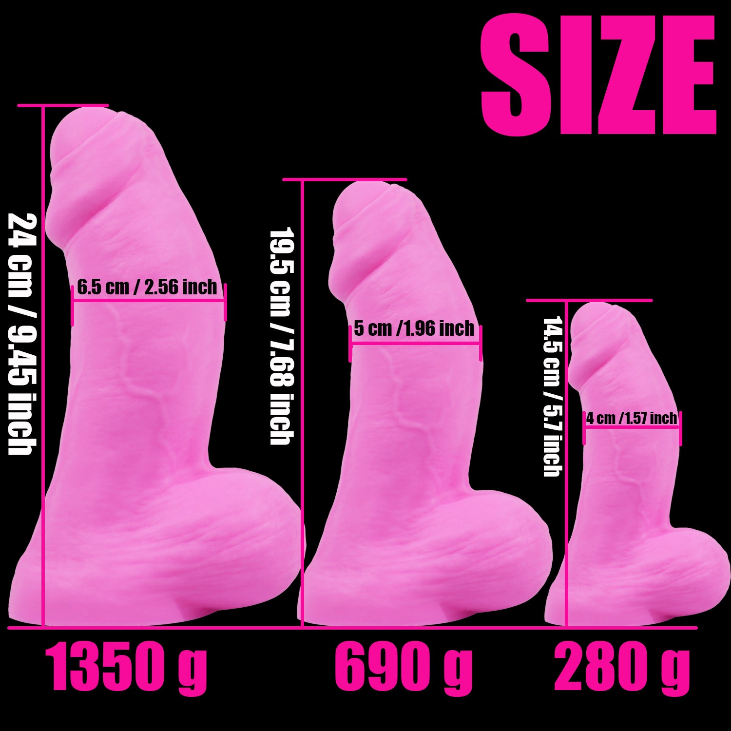 Gros gode Rose En Silicne Avec Prépuce