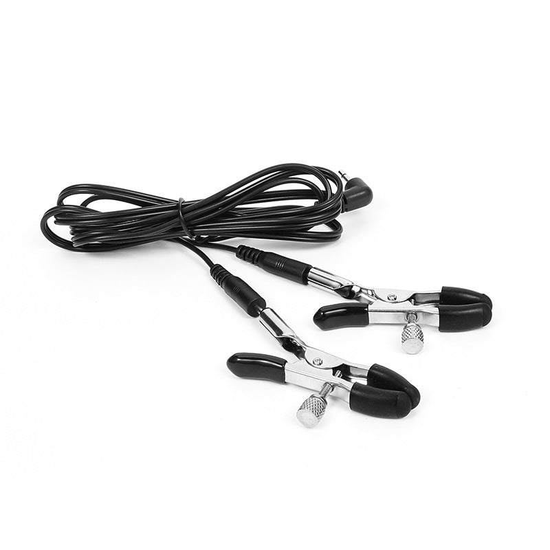 Pinces À Tétons Vibrantes BDSM Électrostimulation Pour Homme