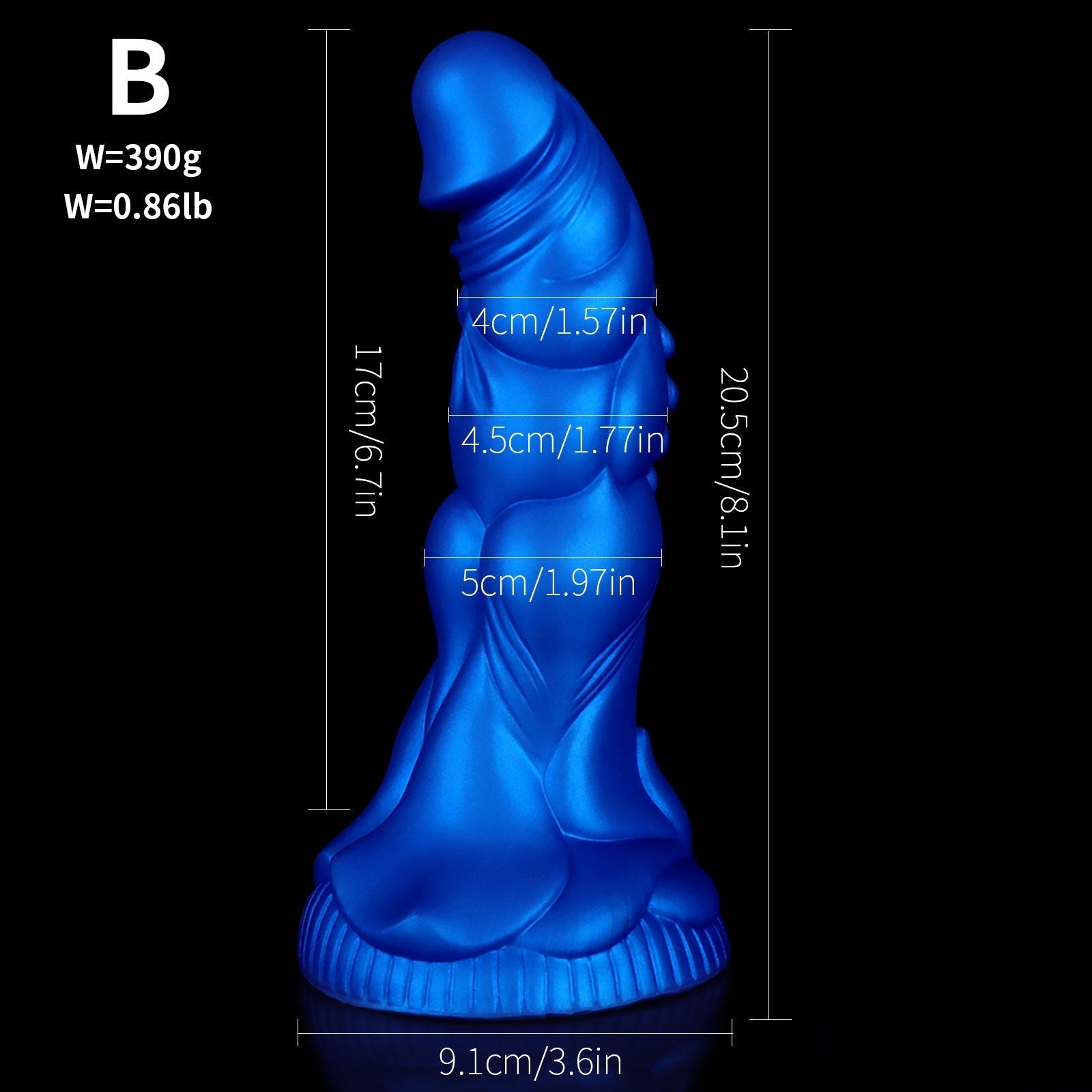 Gode Monstre Aquatique Courbé Point G en Silicone