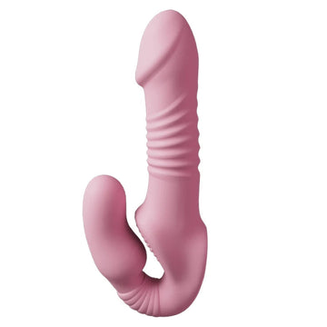 Gode Ceinture Sans Harnais Vibrant Va-et-Vient Rose