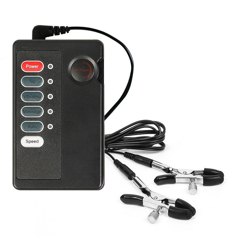 Pinces À Tétons Vibrantes BDSM Électrostimulation Pour Homme