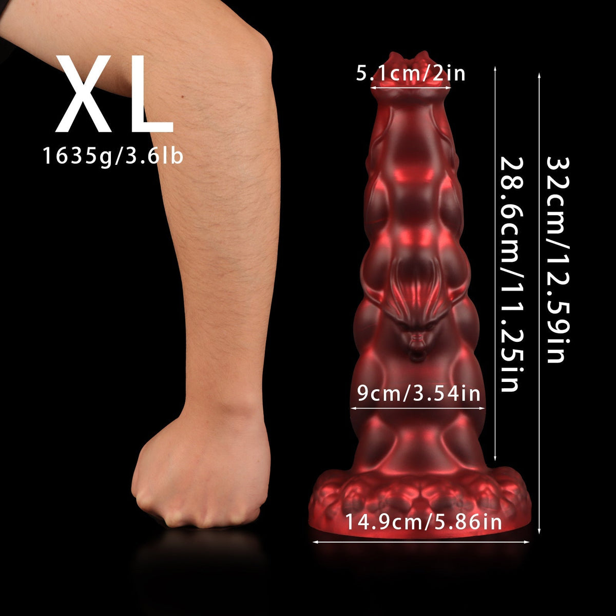 Gode Dragon XXL Rouge Silicone Fantasy