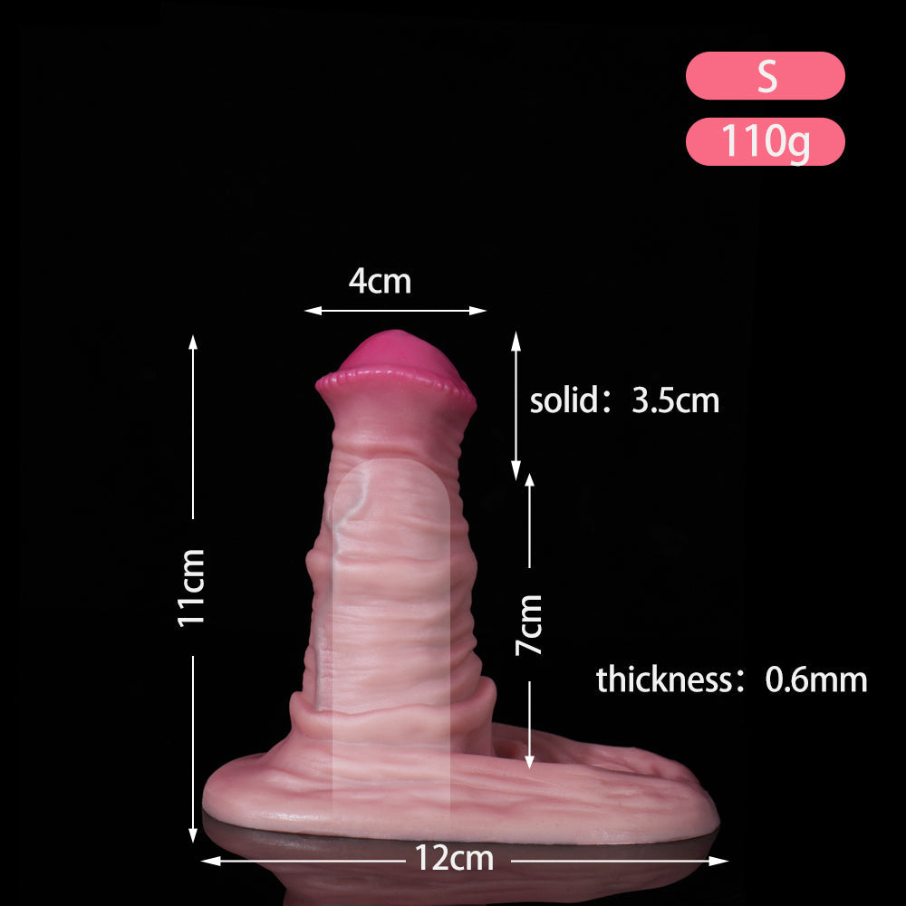 Gaine à Pénis Retardante En Silicone Avec Relief Fantasy