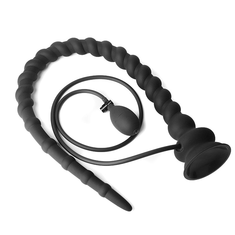 Noir Extra Long Silicone Plug Anal Gonflable