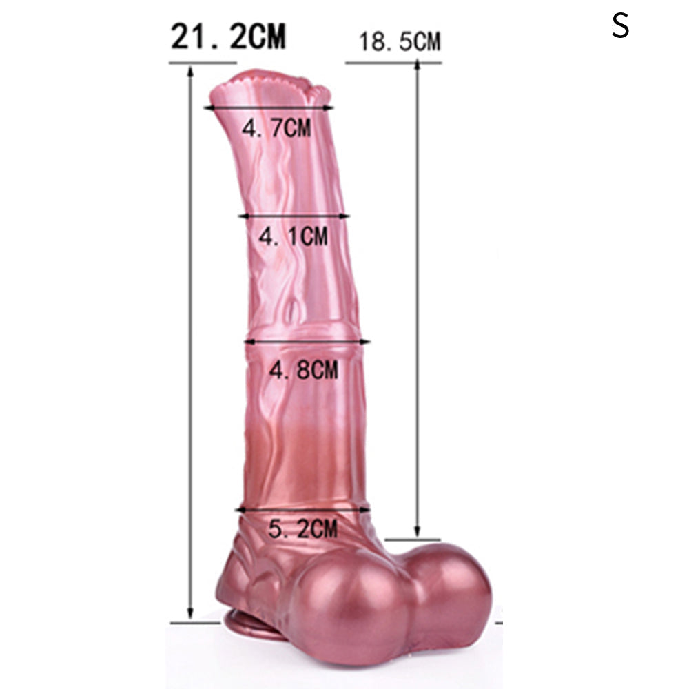 Gode XXL Cheval Fantasy Ejaculateur Rouge 25 cm