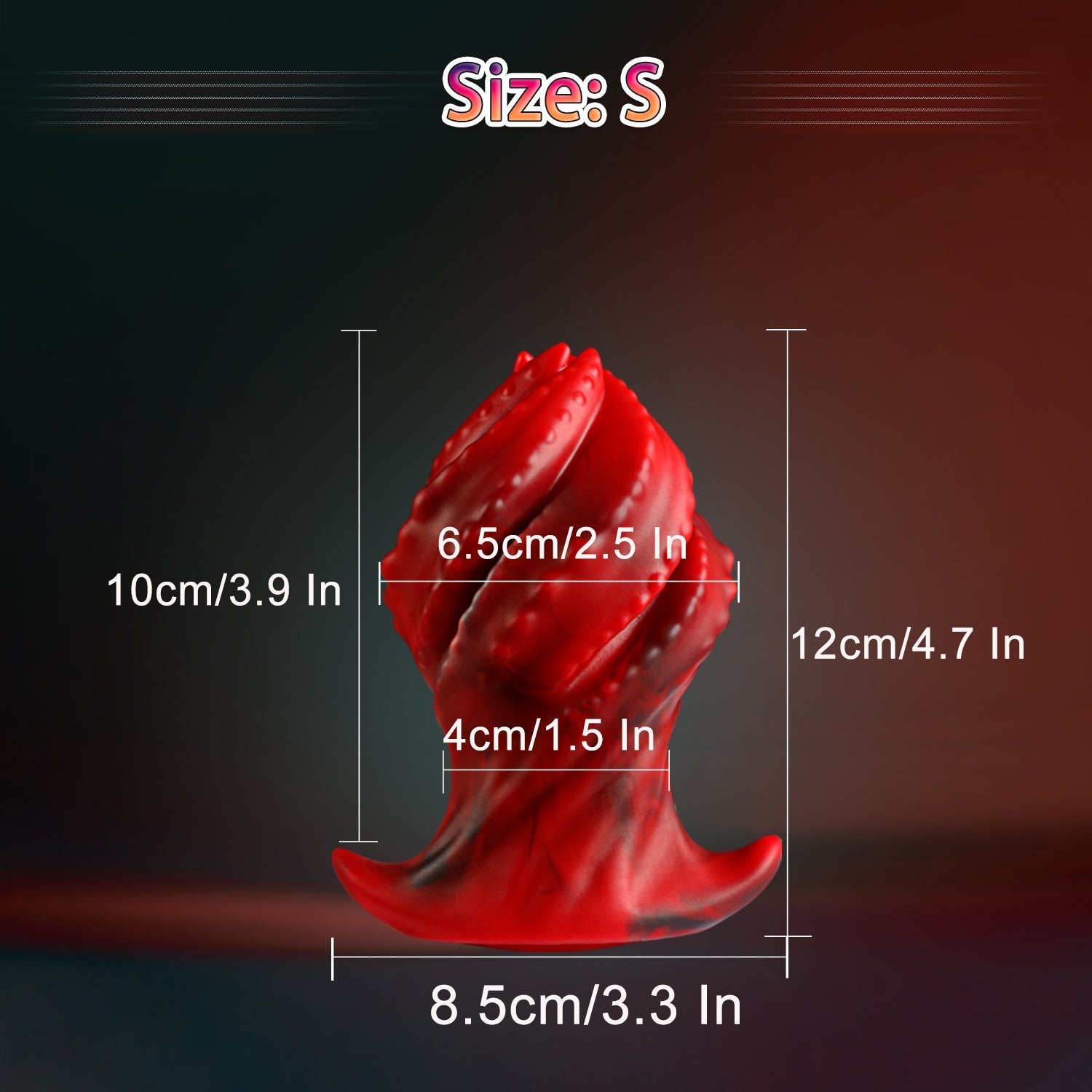 16 Cm Gros Plug Anal En Silicone Rouge Fileté