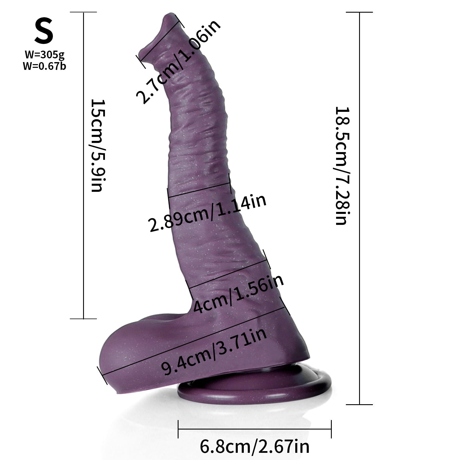 Gode Elephant Géant Violet Monstre Trompe