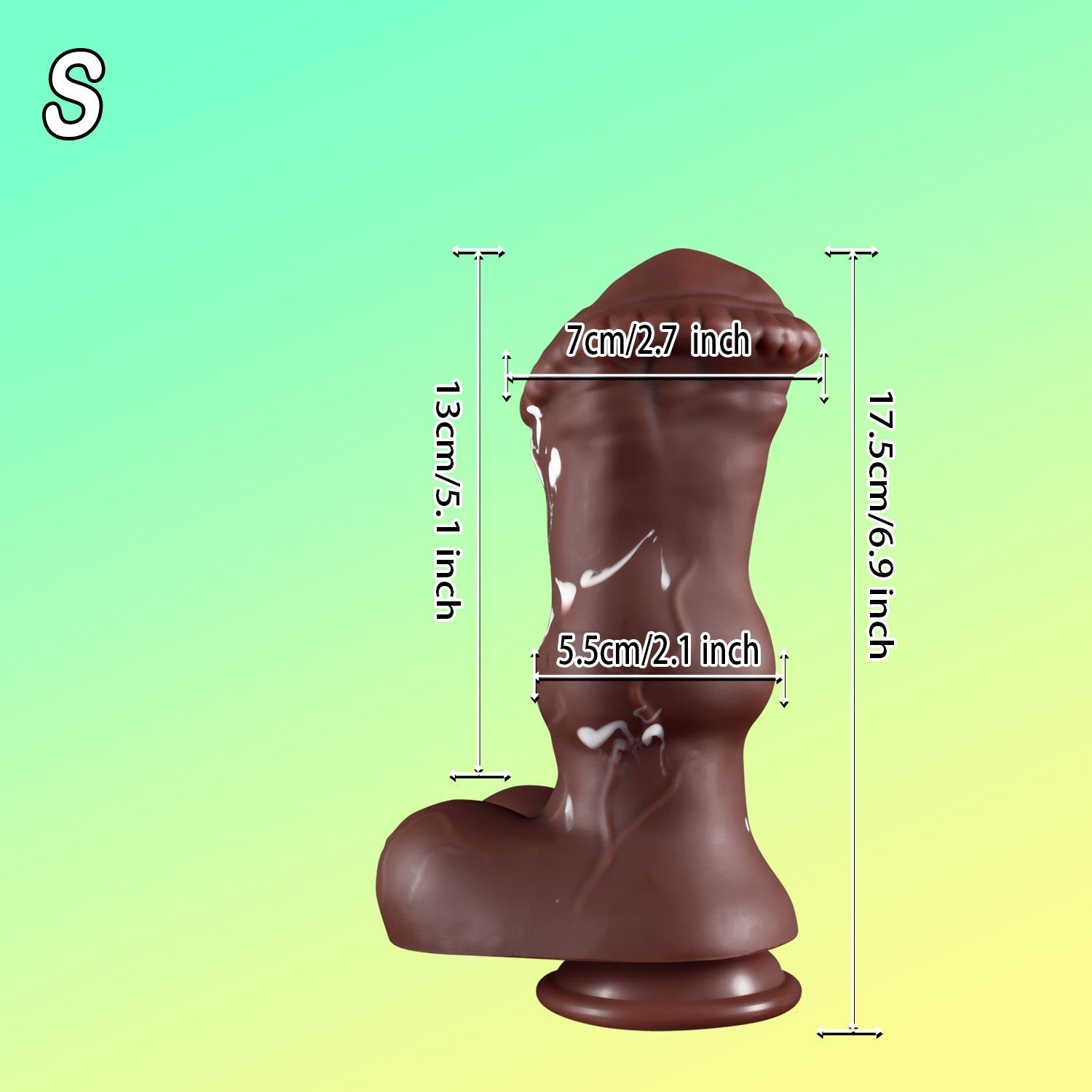 Gode Cheval Fantasy Marron épais 20 cm