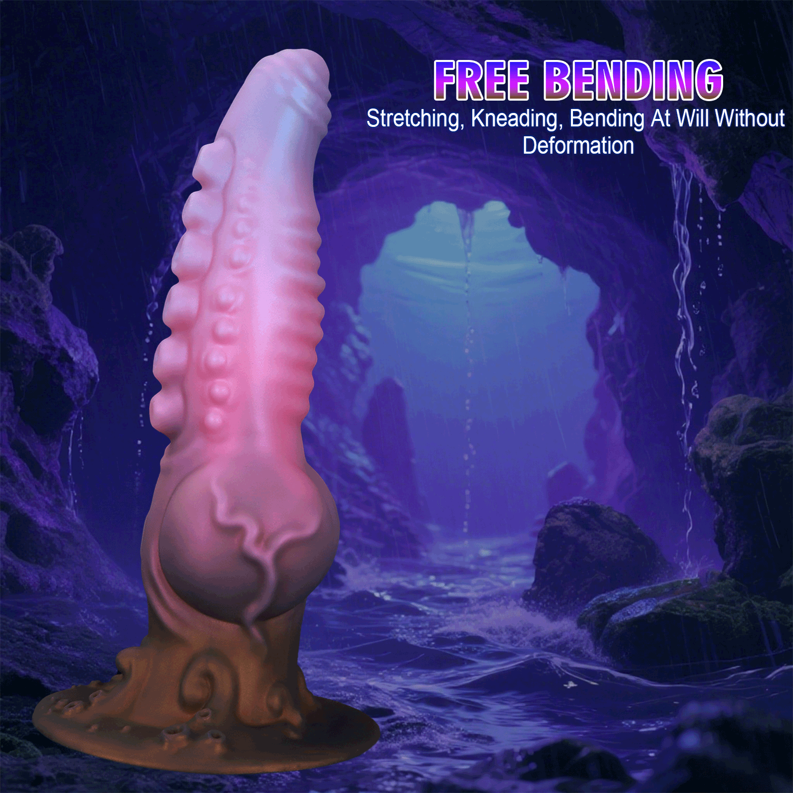Souple Silicone Gode Tentacule Monstre avec Ventouse