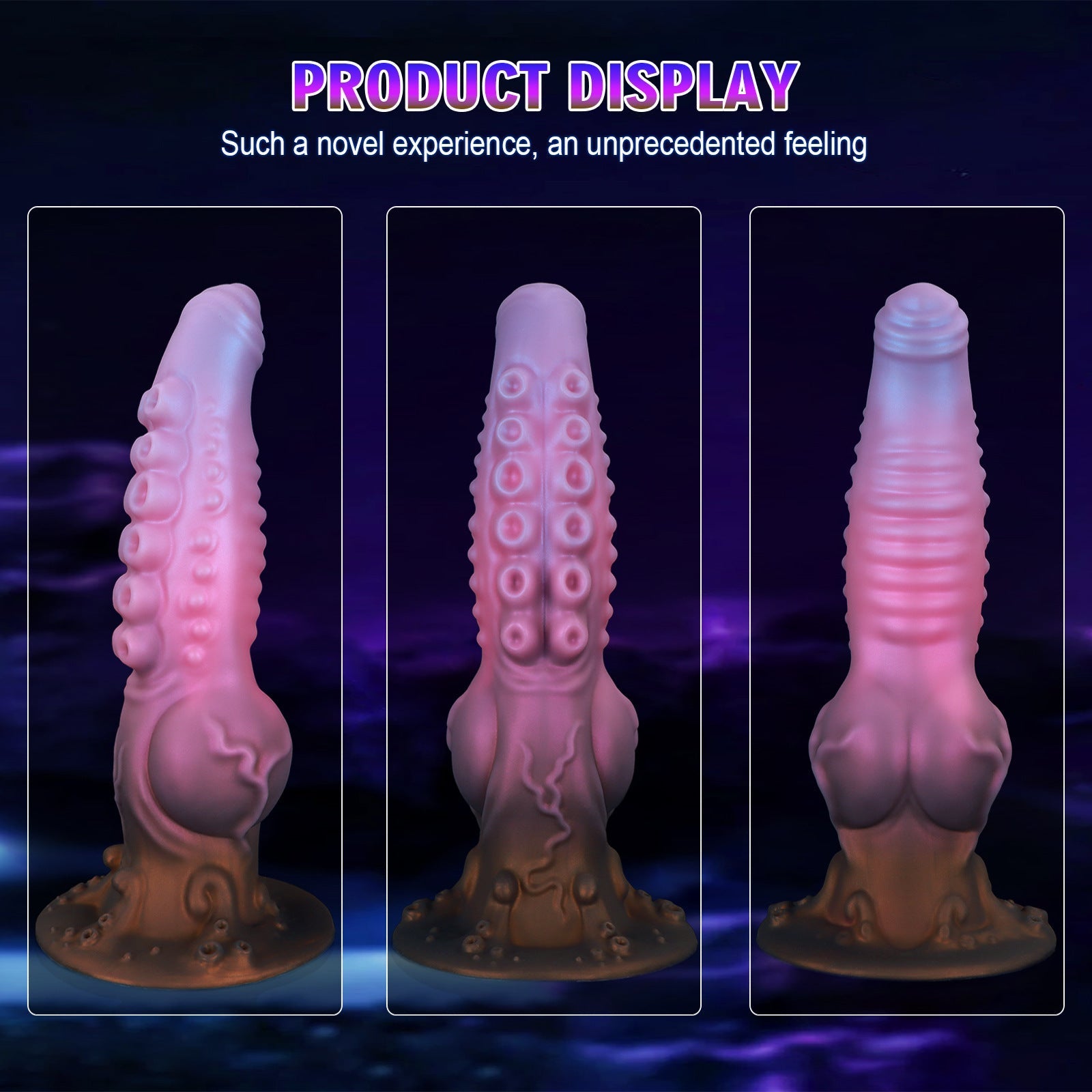 Souple Silicone Gode Tentacule Monstre avec Ventouse