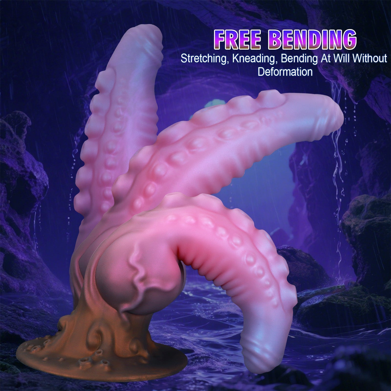 Souple Silicone Gode Tentacule Monstre avec Ventouse