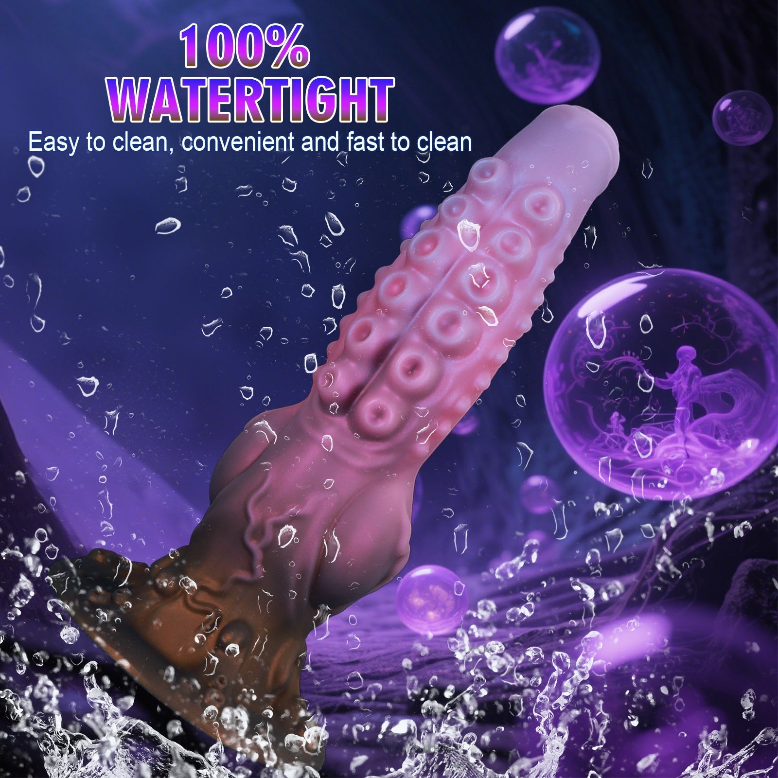 Souple Silicone Gode Tentacule Monstre avec Ventouse