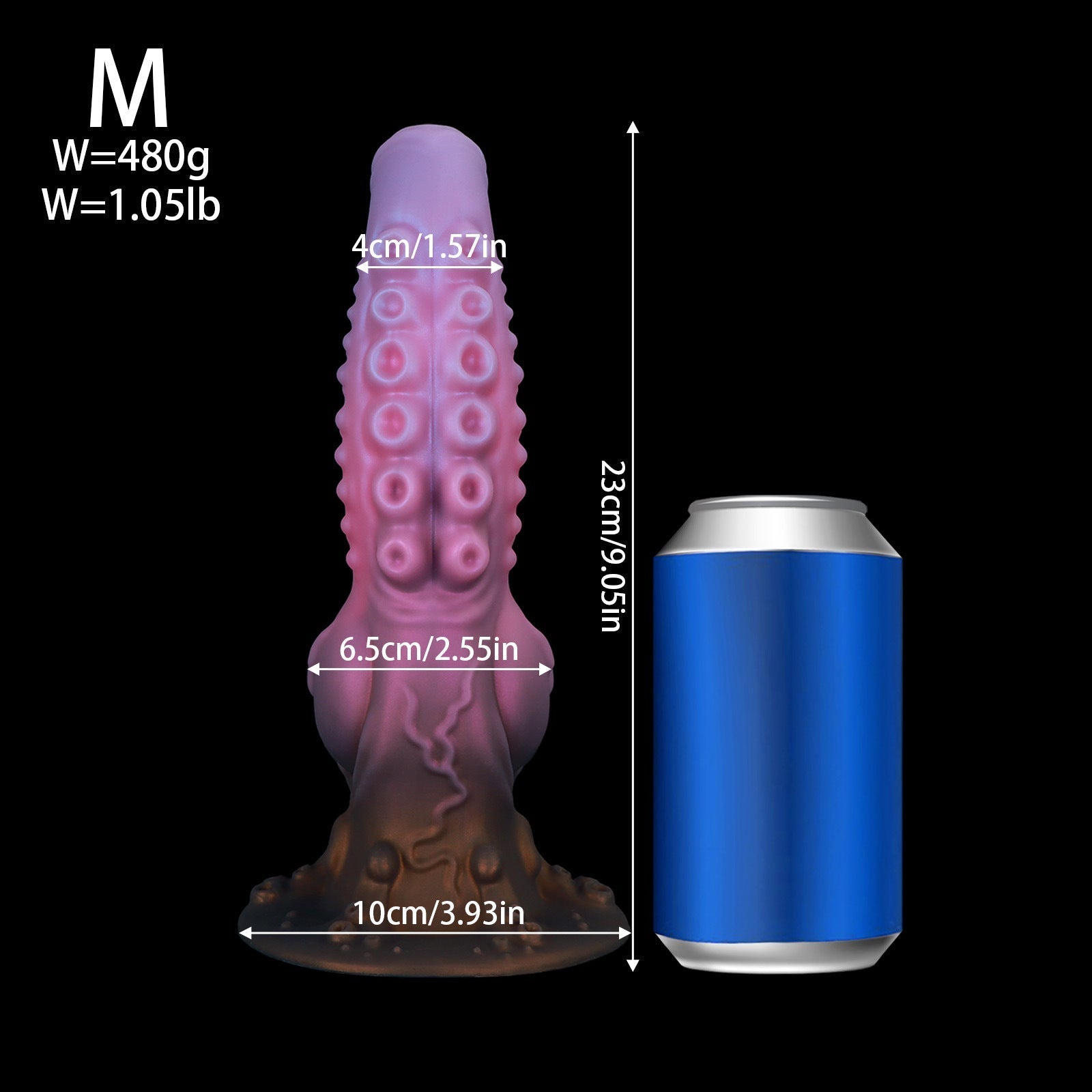 Souple Silicone Gode Tentacule Monstre avec Ventouse