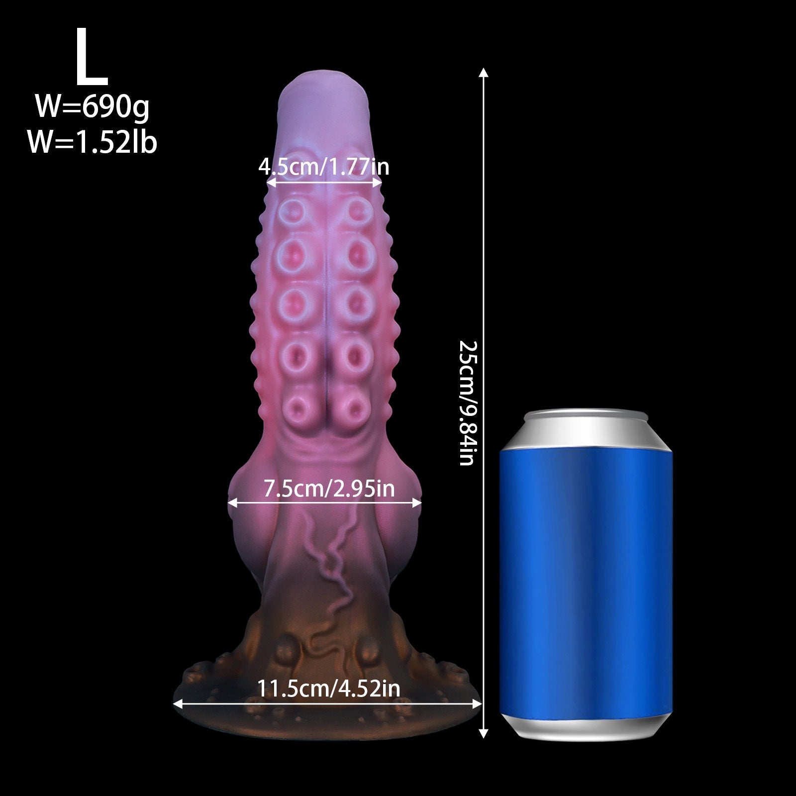 Souple Silicone Gode Tentacule Monstre avec Ventouse
