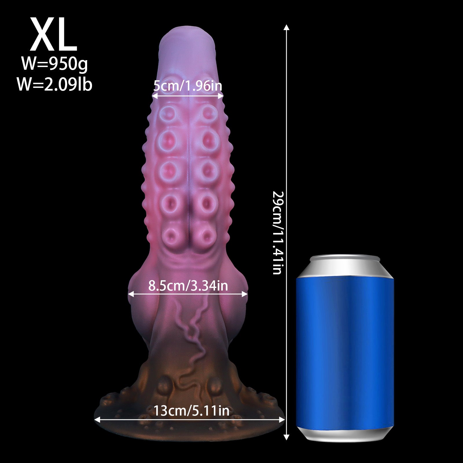 Souple Silicone Gode Tentacule Monstre avec Ventouse