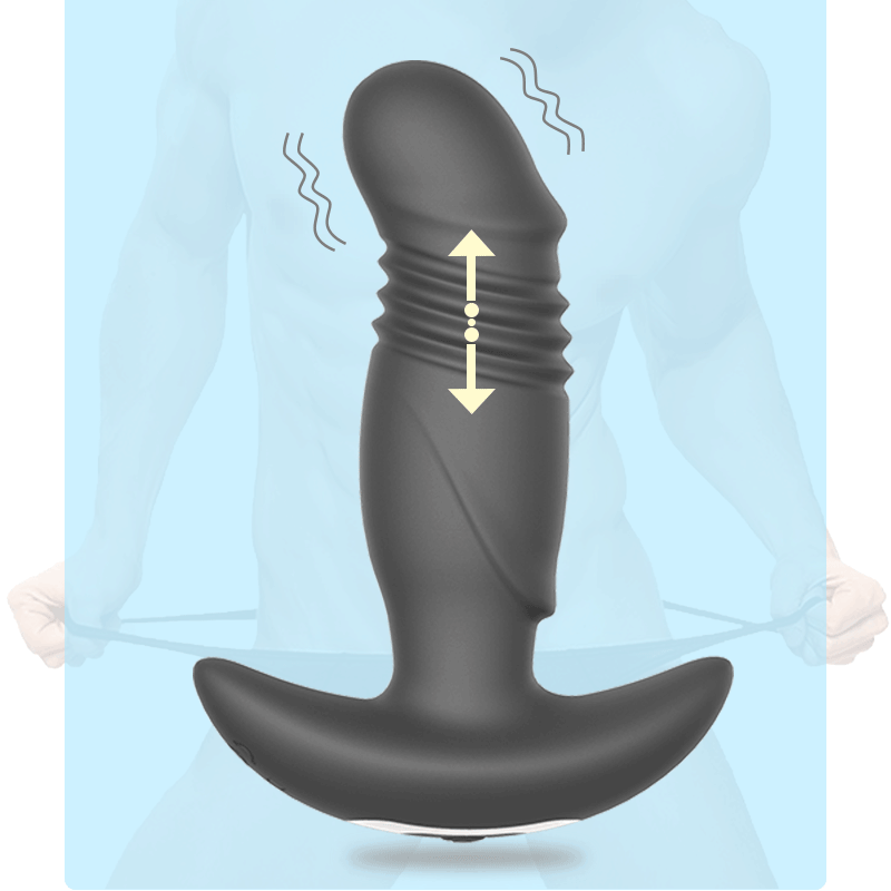 Plug Anal Vibrant Noir Prostate à Télécommande Va-et-Vient